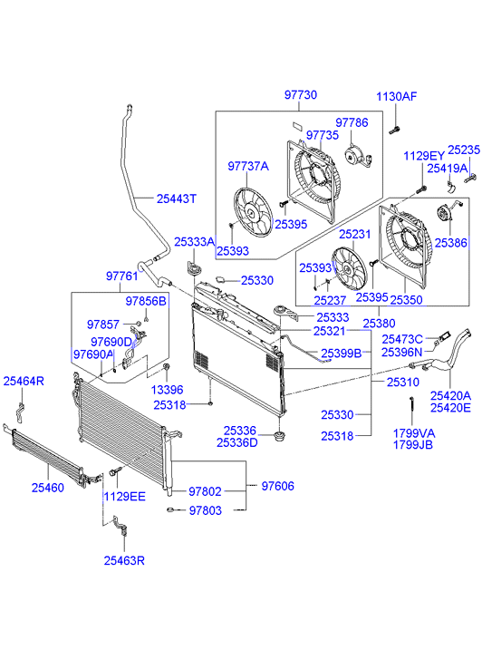 Hyundai 25310-2B000 - Jäähdytin,moottorin jäähdytys inparts.fi