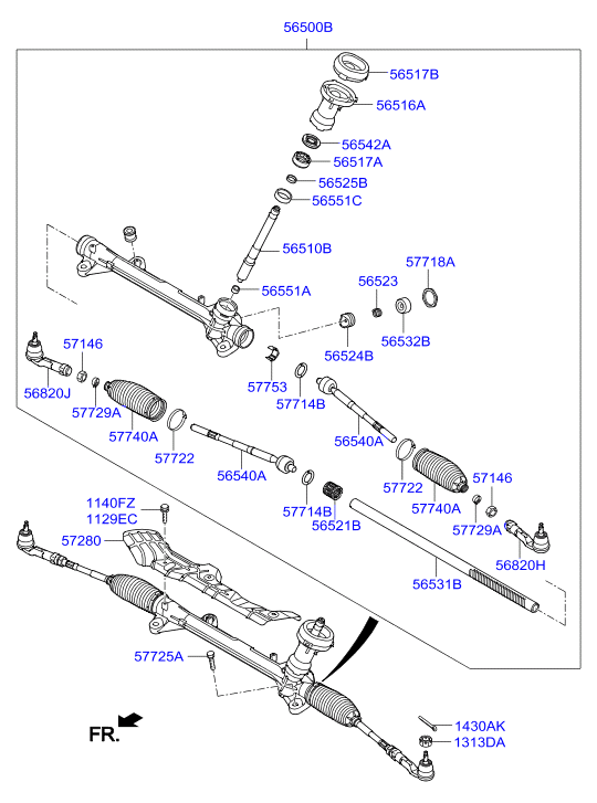 KIA 56825-F2000 - Raidetangon pää inparts.fi