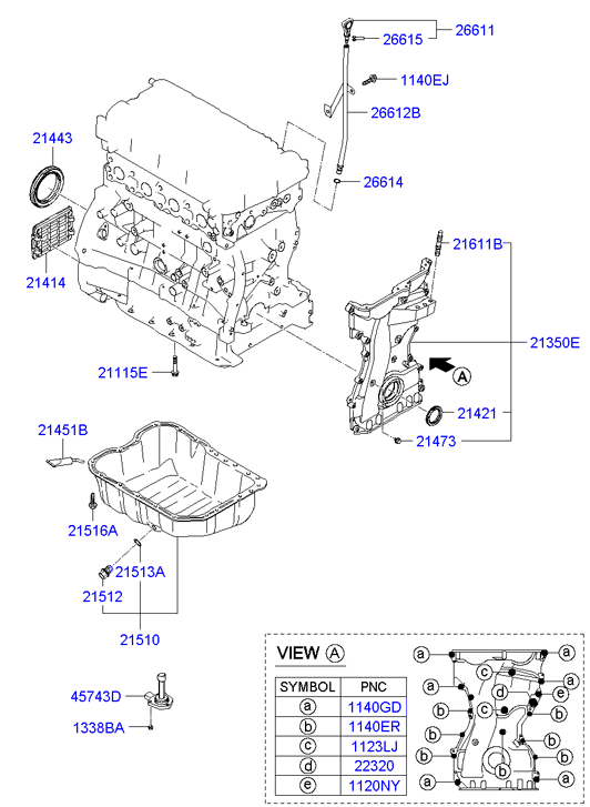 KIA 21443-25000 - Akselitiiviste, kampiakseli inparts.fi