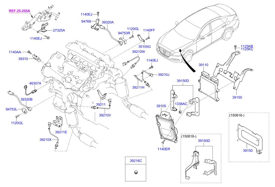 KIA 393103C410 - Impulssianturi, kampiakseli inparts.fi