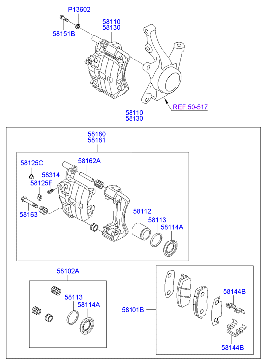 Hyundai 581100X300 - Jarrusatula inparts.fi