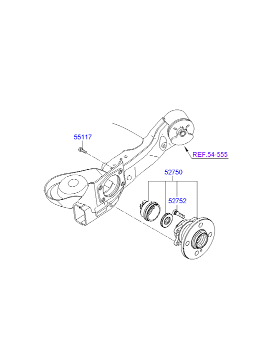 KIA 52750-1G-100 - Pyöränlaakerisarja inparts.fi