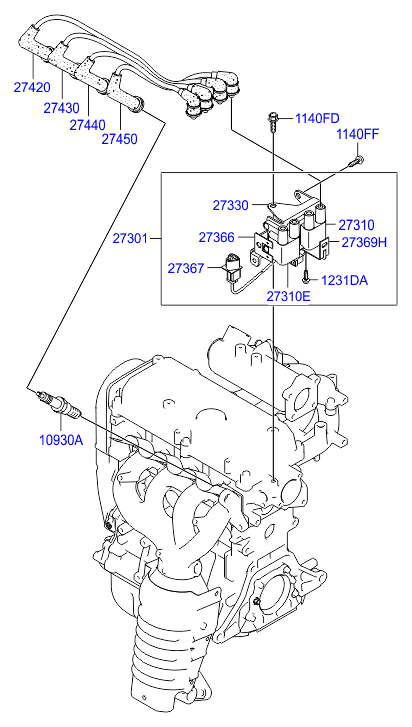 Hyundai 18823 11101 - Sytytystulppa inparts.fi