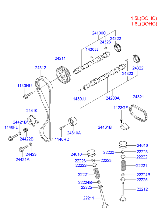 Hyundai 24312 22612 - Hammashihnat inparts.fi