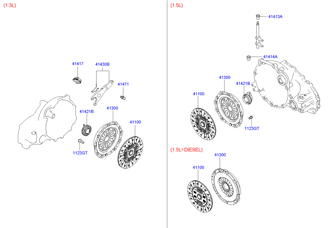 Hyundai 41100-22705 - Kytkinlevy inparts.fi