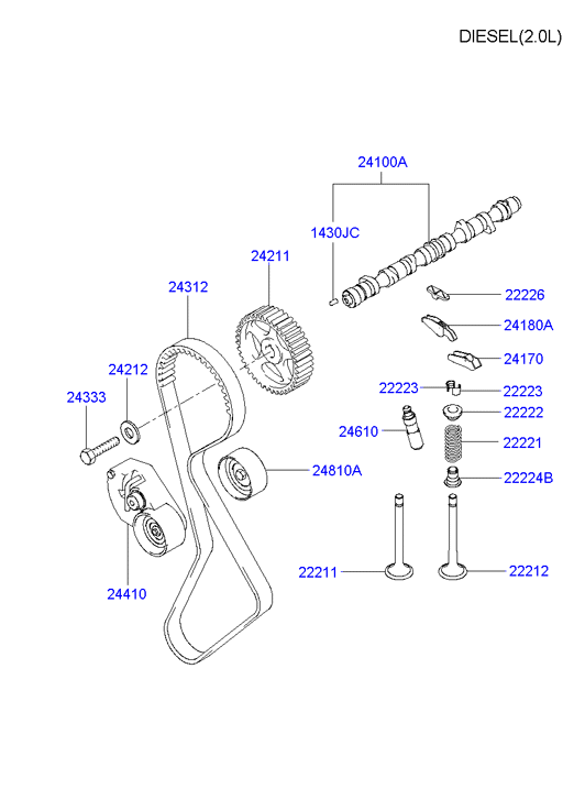 Hyundai 24410-23500 - Kiristysrulla, hammashihnat inparts.fi