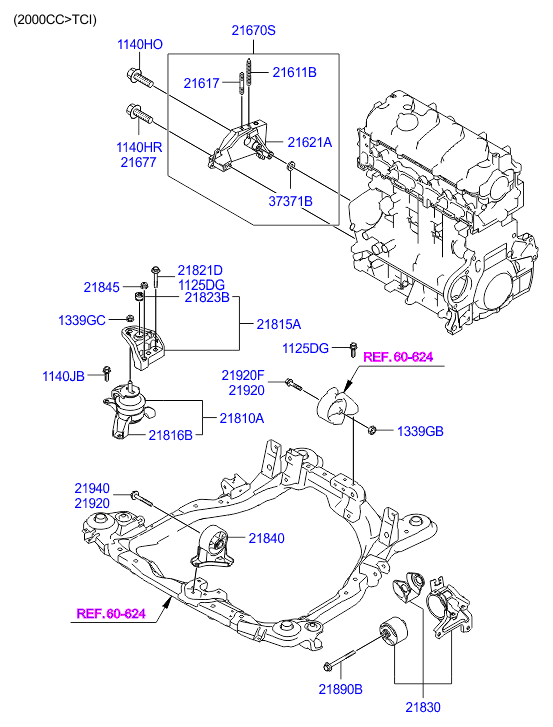 KIA 218302E000 - Moottorin tuki inparts.fi