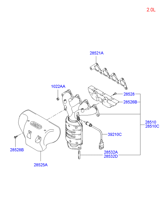 Hyundai 2851023860 - Katalysaattori inparts.fi