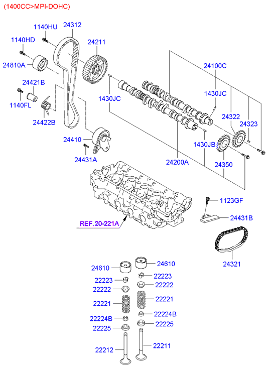 Hyundai 24410-26000 - Kiristysrulla, hammashihnat inparts.fi