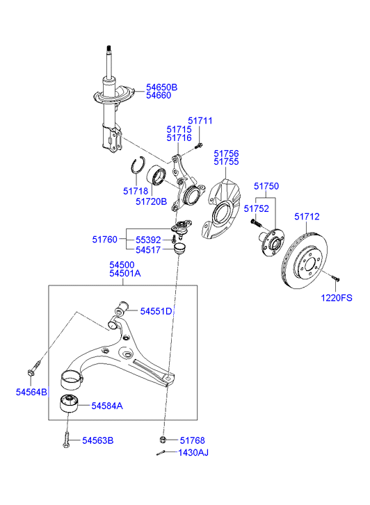 Hyundai 546601E200 - Iskunvaimennin inparts.fi