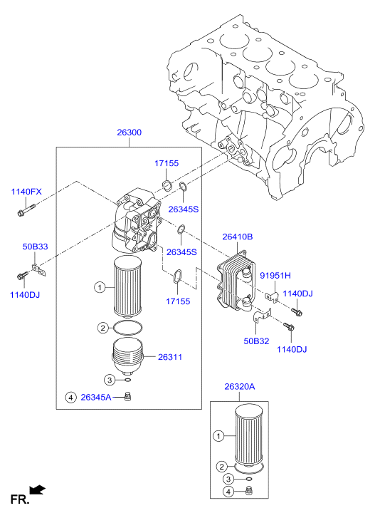 KIA 263102F010 - Öljynsuodatin inparts.fi