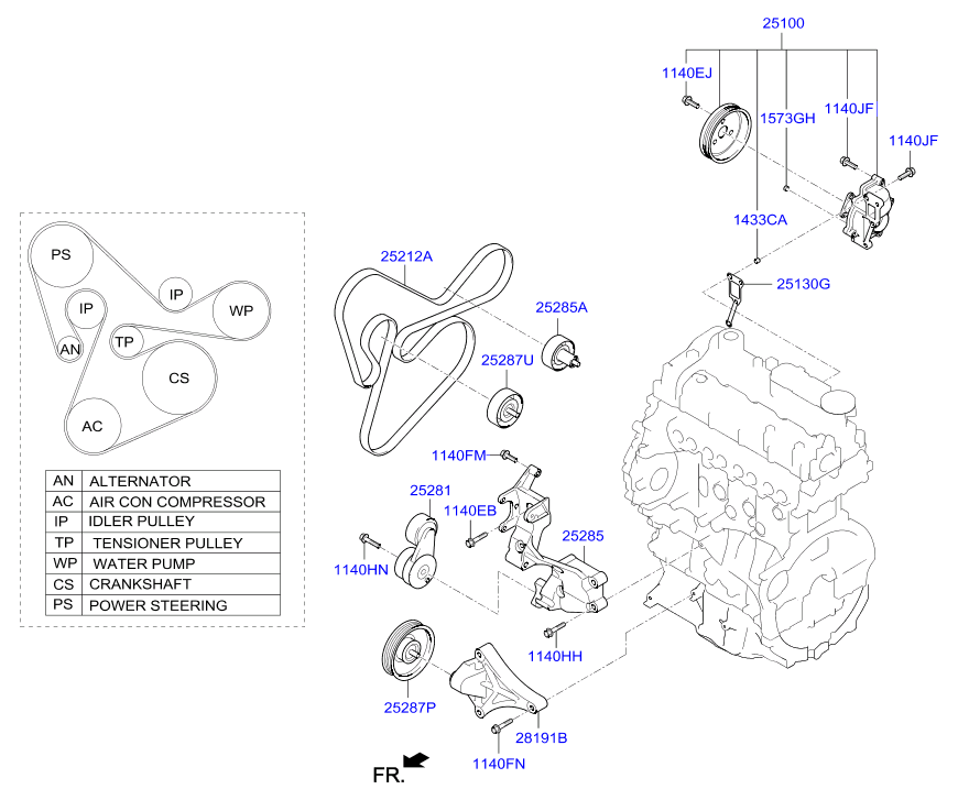 Hyundai 25100-2F000 - Vesipumppu inparts.fi