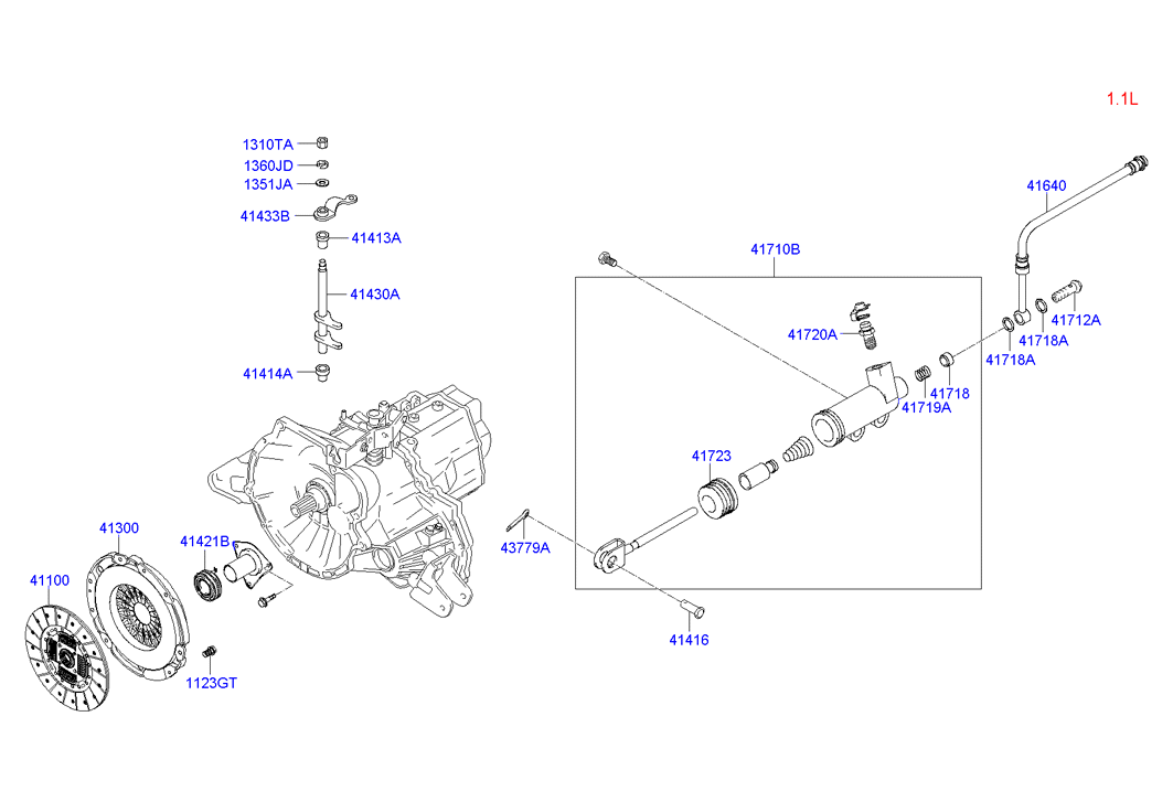 KIA 41100-22750 - Kytkinlevy inparts.fi