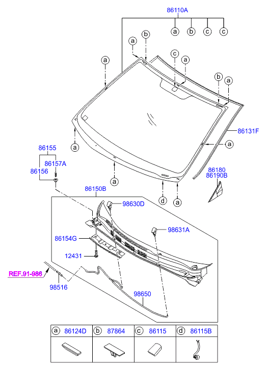 Hyundai 986404L000 - Pesusuutin, lasinpesulaite inparts.fi