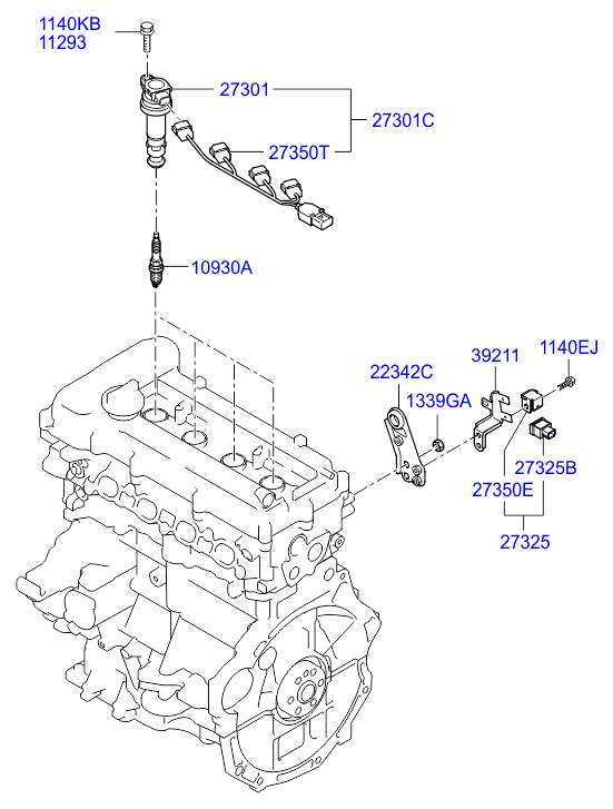 KIA 18854-10080 - Sytytystulppa inparts.fi