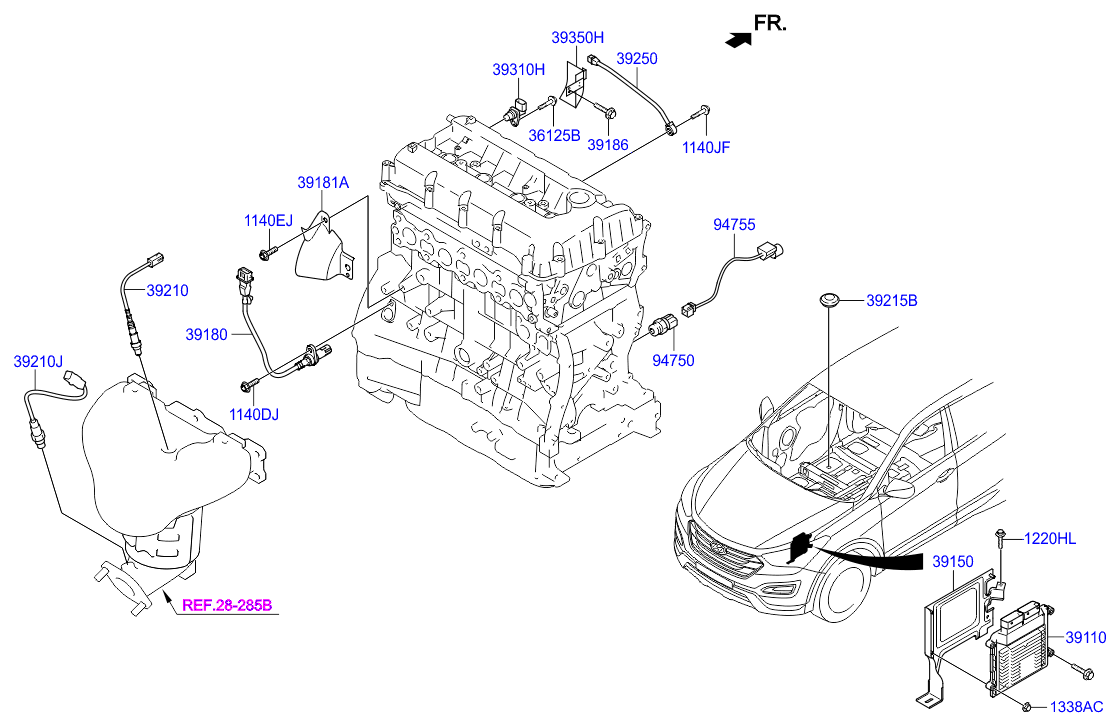 KIA 392102G150 - Lambdatunnistin inparts.fi