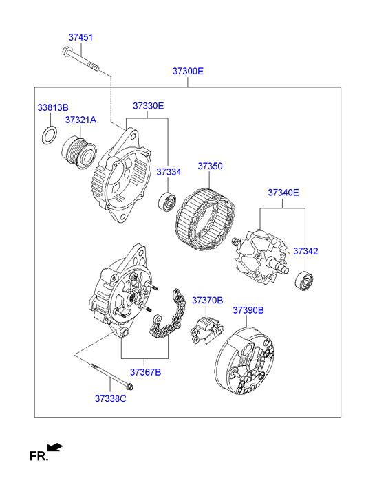 Hyundai 37300-2G700 - Laturi inparts.fi