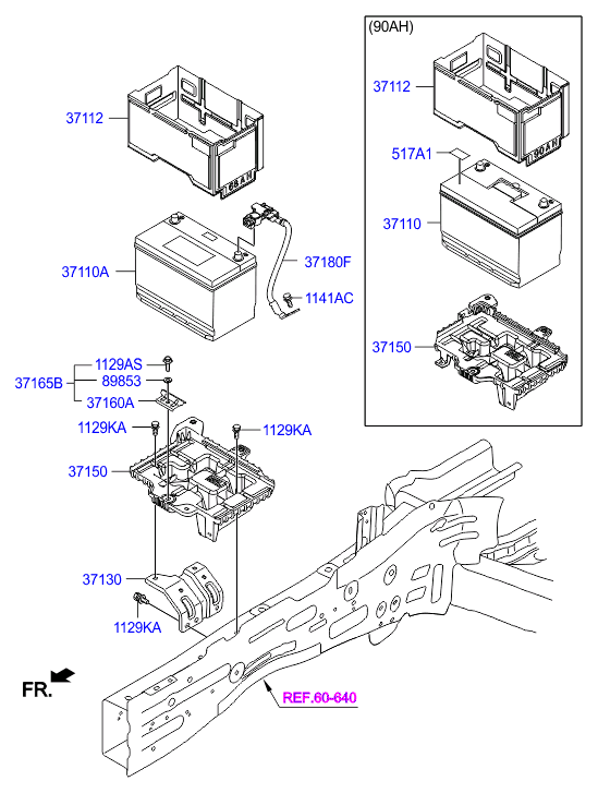 KIA 3711027202 - Käynnistysakku inparts.fi