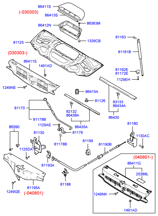 Hyundai 8119325000 - Polttimo, huomiovalo inparts.fi