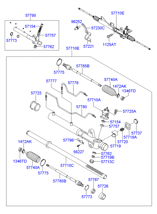 KIA 57740-26000 - Paljekumisarja, ohjaus inparts.fi