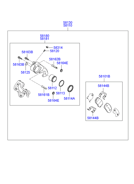 Hyundai 581901HA00 - Jarrusatula inparts.fi