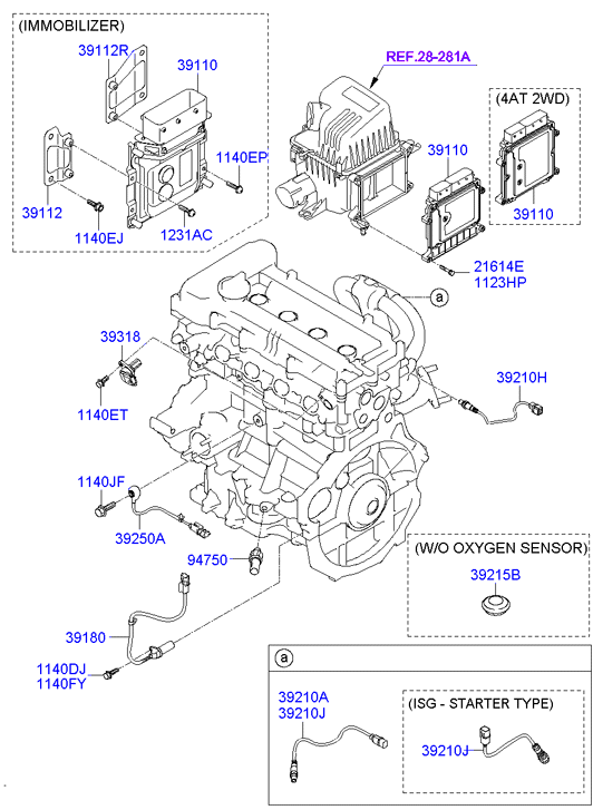 Hyundai 392102B010 - Lambdatunnistin inparts.fi