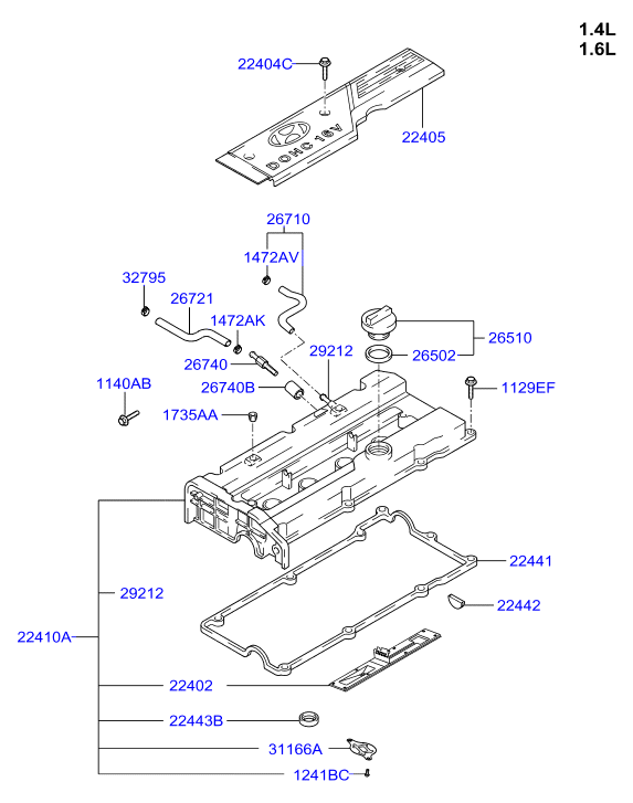 Hyundai 22443-27001 - Akselitiiviste, kampiakseli inparts.fi