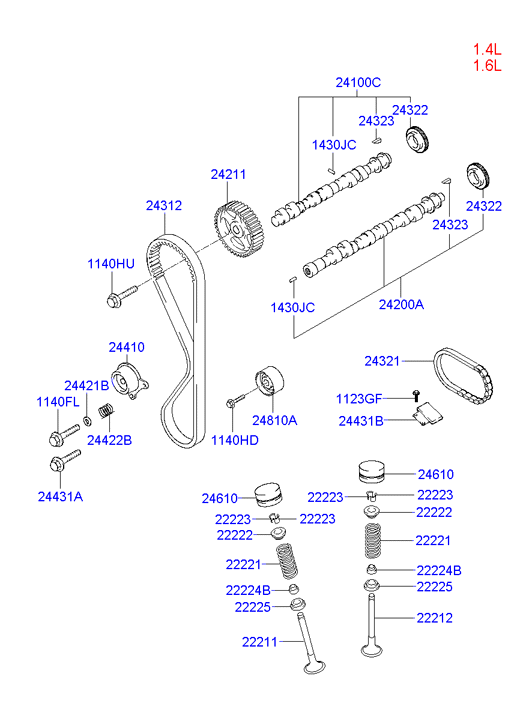 Hyundai 24810-27000 - Ohjainrulla, hammashihna inparts.fi