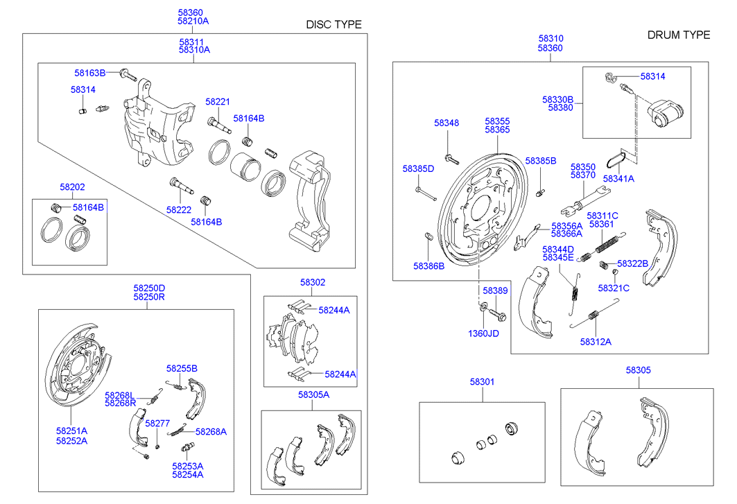 KIA 58305-17A00 - Jarrukenkäsarja inparts.fi