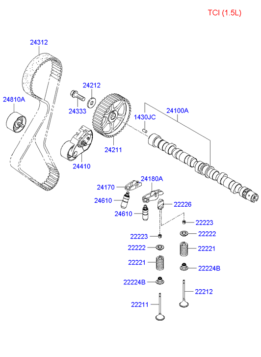 KIA 24810-23-500 - Ohjainrulla, hammashihna inparts.fi