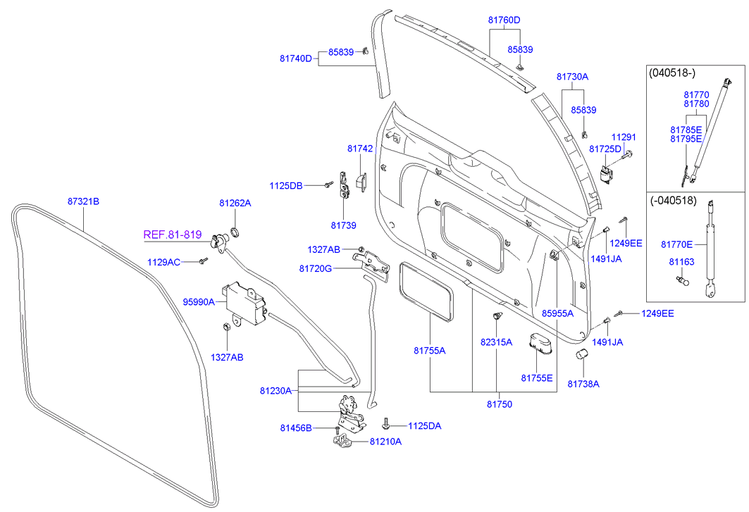 Hyundai 81770-17030 - Kaasujousi, tavaratila inparts.fi