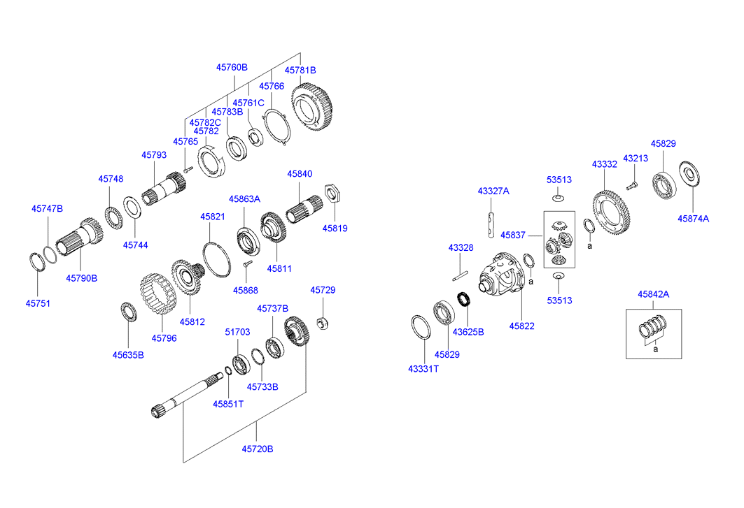 Hyundai 4573722040 - Bearing - transfer driven gear inparts.fi