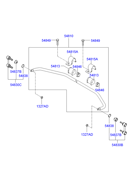 KIA 54830-25020 - Tanko, kallistuksenvaimennin inparts.fi