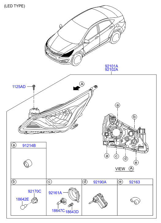 KIA 921613K000 - Polttimo, huomiovalo inparts.fi