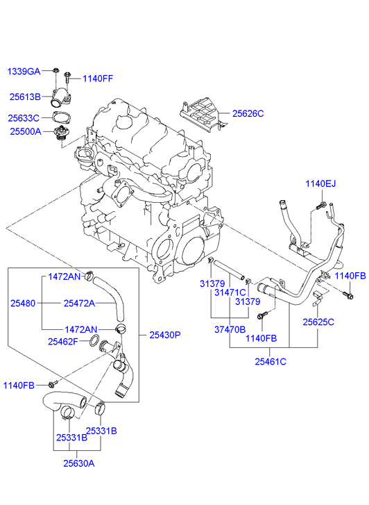 RENAULT 2550027000 - Termostaatti, jäähdytysneste inparts.fi