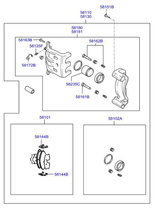 Hyundai 581103A200 - Jarrusatula inparts.fi