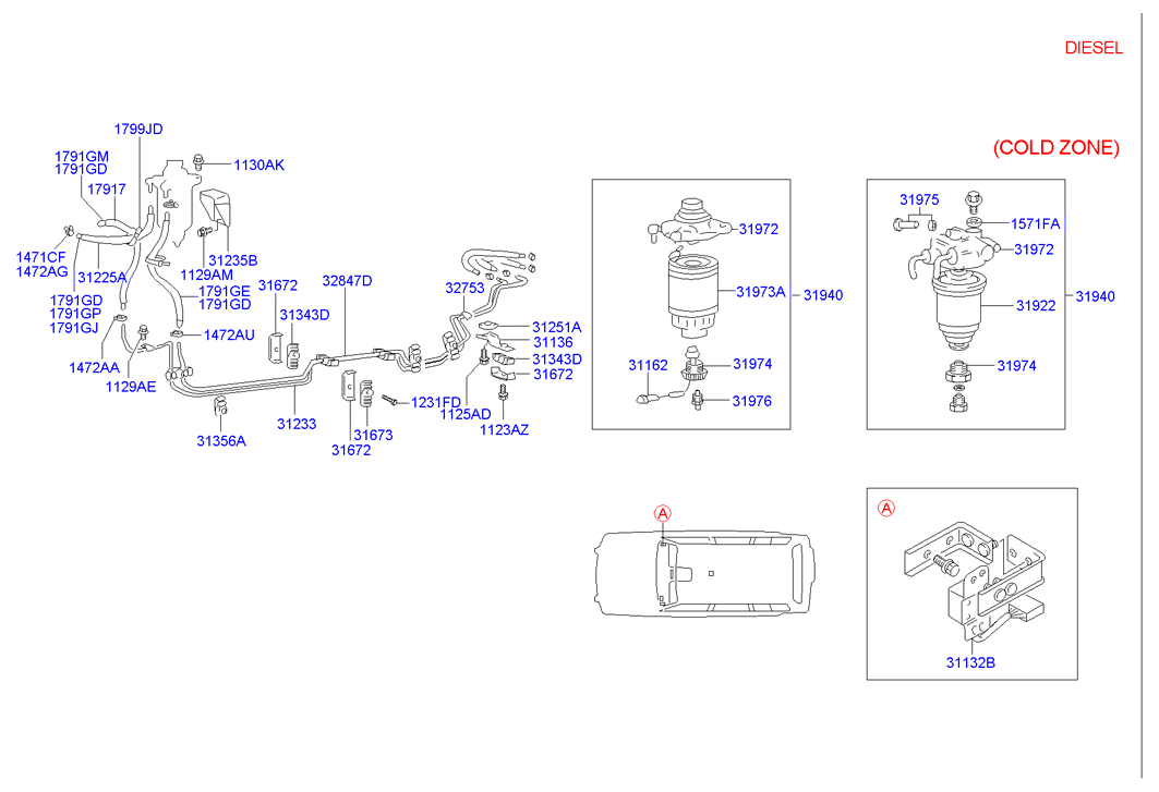 KIA 31390 H1000 - Polttoainesuodatin inparts.fi