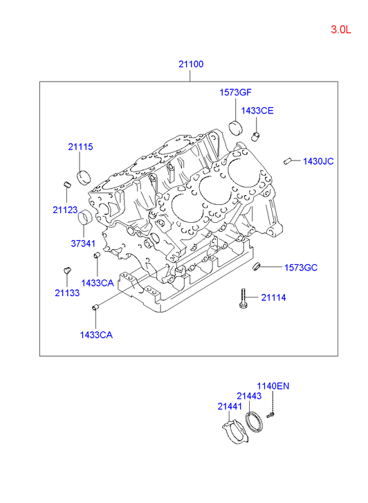 Hyundai 21321-42041 - Akselitiiviste, kampiakseli inparts.fi