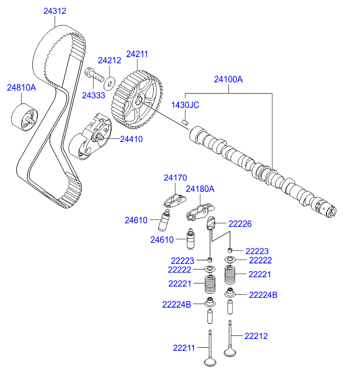 Hyundai 24810-27250 - Ohjainrulla, hammashihna inparts.fi