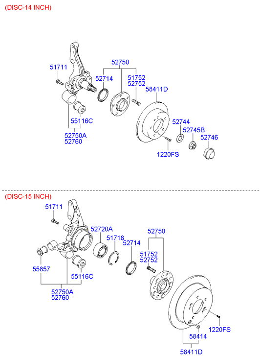 KIA 52718-26500 - Pyöränlaakerisarja inparts.fi