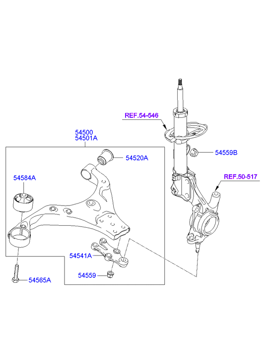 KIA 54551-2E000 - Tukivarren hela inparts.fi