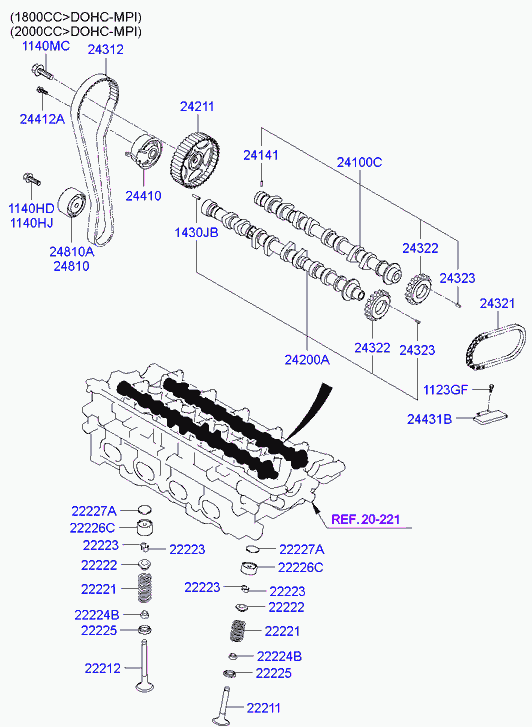 Hyundai 24200-26004 - Nokka-akseli inparts.fi