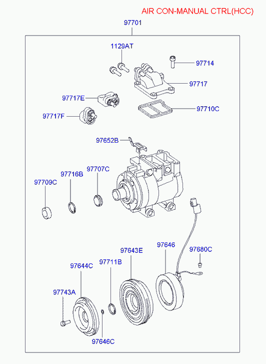 Hyundai 97701-2C000 - Kompressori, ilmastointilaite inparts.fi