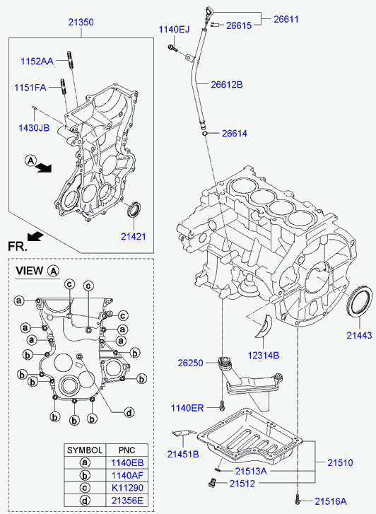 Hyundai 21421-03001 - Akselitiiviste, kampiakseli inparts.fi