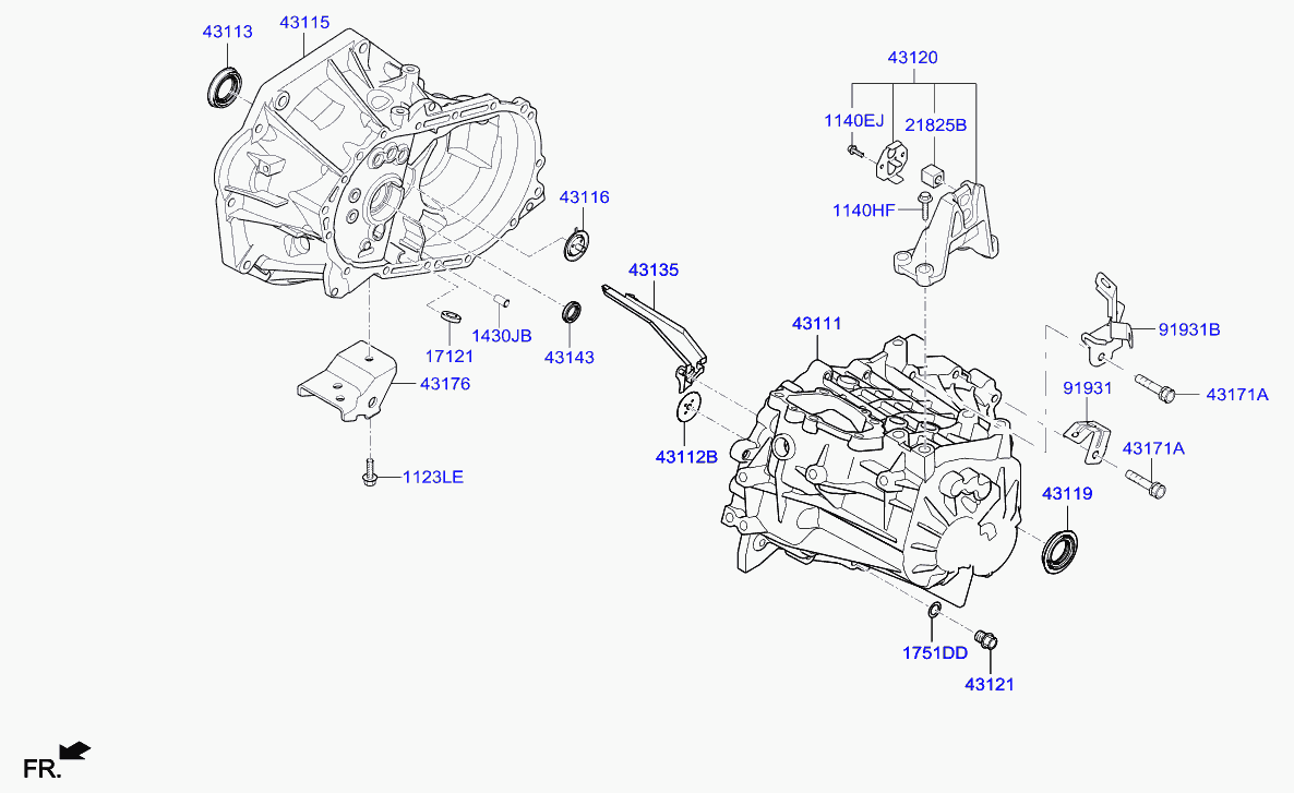 Hyundai 43134-02501 - Kytkinpaketti inparts.fi