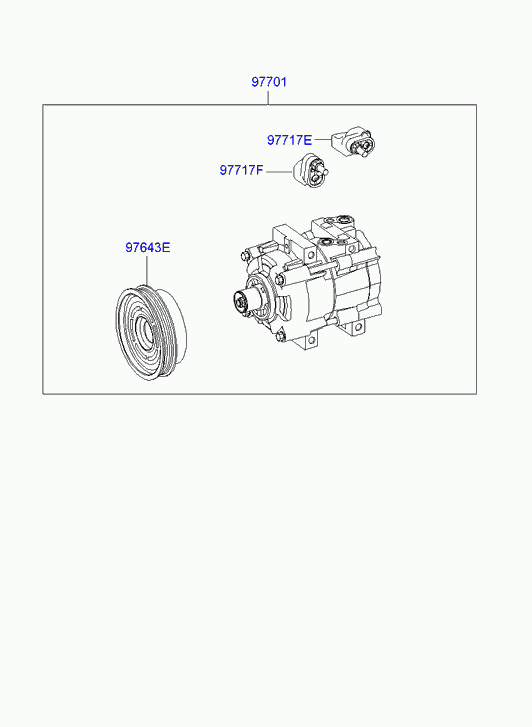 Hyundai 97701-38071 - Kompressori, ilmastointilaite inparts.fi