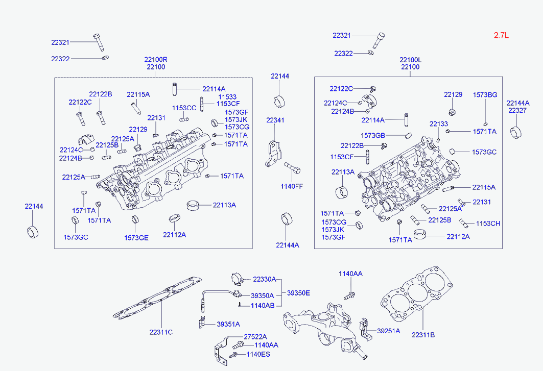 Hyundai 22144-37101 - Akselitiiviste, nokka-akseli inparts.fi