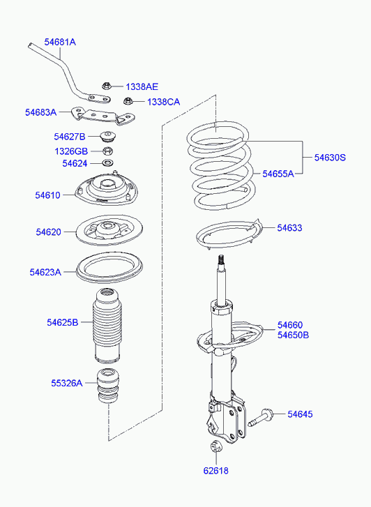 KIA 546512E201 - Iskunvaimennin inparts.fi