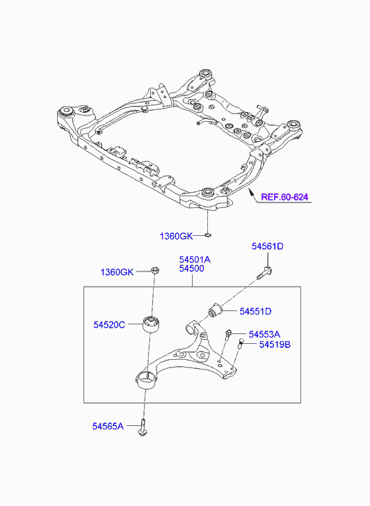 KIA 54500-2H000 - Tukivarsi, pyöräntuenta inparts.fi