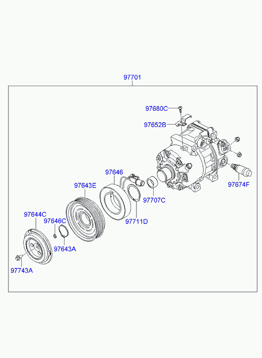 KIA 97701-2H140 - Kompressori, ilmastointilaite inparts.fi